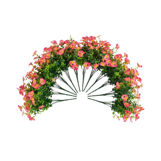 Michaels, 13" UV Resistant Artificial Pansy Bushes, 12ct. – Category: Bushes